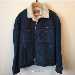 Wrangler men’s Sherpa Lined Denim Jacket